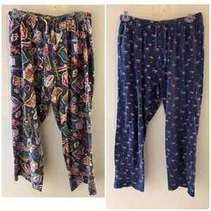 Goat USA and Casino Graphic Print Pajama capris